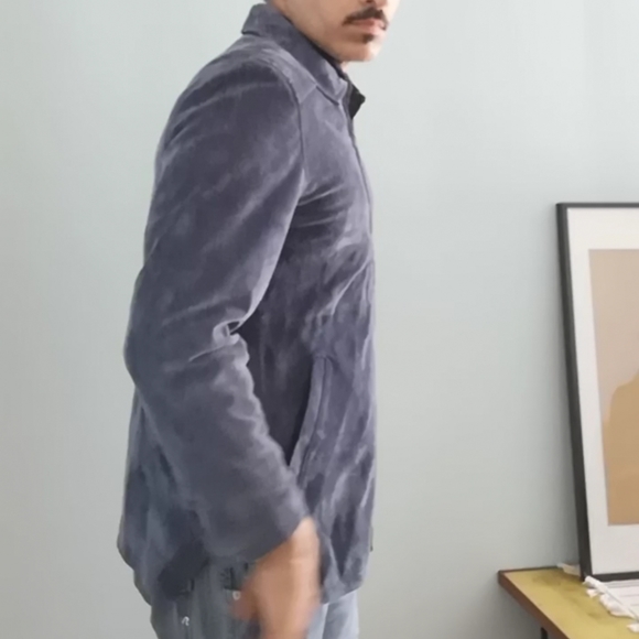 Great looking blue suede jacket - Picture 2 of 6